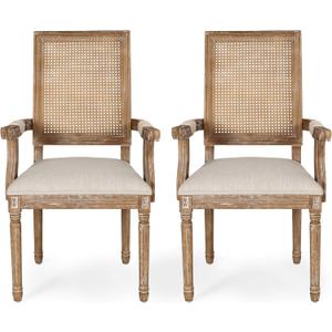 Christopher Knight Home Maria DINING CHAIR SETS, Wood, Beige + Natural, Set of 2