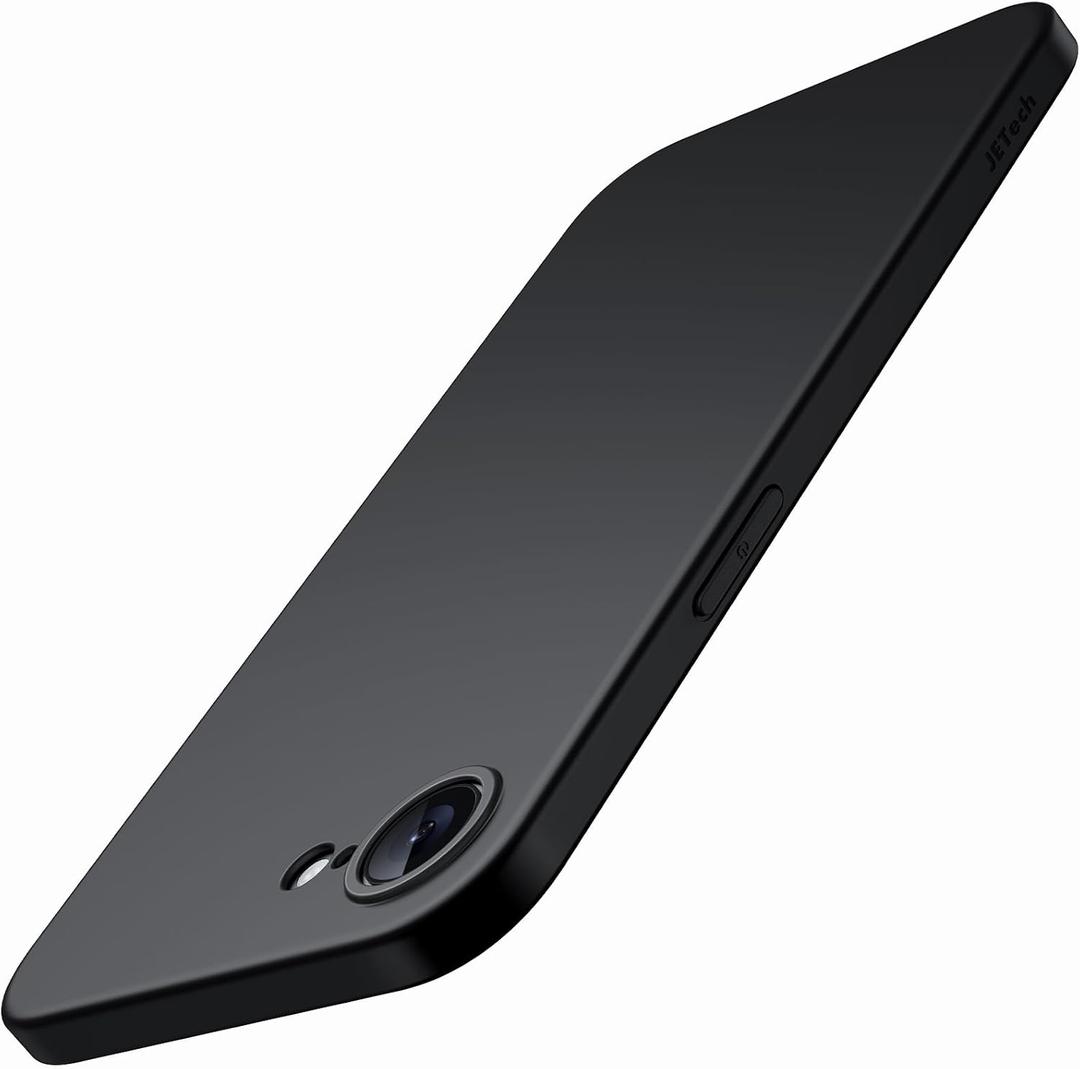 JETech Slim Case for iPhone 17e (2026) / iPhone 16e with Camera Lens Full Protection, Ultra-Thin Lightweight Matte Finish Minimalist Protective Phone Cover, 6.1-Inch Display (Black)