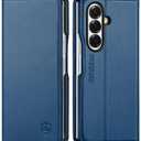 SHIELDON Wallet Case for Galaxy Z Fold7 2025, Genuine Leather, Folio Magnetic Closure, Stand Function, RFID Blocking Credit Card Holder, Shock Absorbent Cover for Galaxy Z Fold 7 8.0" - Royal Blue