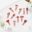 12PCS Heart Paper Clips for Valentine's Day Pink Paper Clips Fanncy Paperclips Colorful Paperclips Girlfriend Wife Gifts for Valentine's Day Wedding Anniversary Romantic Gifts for Her