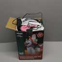 87FT Christmas inflatables Santa Riding Husky Dog, Giant Christmas Decoration Outdoor Built-in Bright LEDs Blow Up Yard Decoration Blowups for Holiday Party Xmas New Year