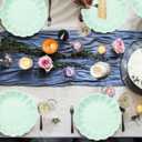 BHHQHH 50Pcs Disposable Scalloped Paper Plates 9 Inch Shell Edge Dinner Paper Plates for Wedding Baby Shower Birthday Party Bridal Party Supplies(Green)