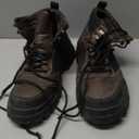 Work Safety Boots for Men Waterproof Lightweight Leather Mid Cut Arch Support Steel Toe Construction Sneakers, 8