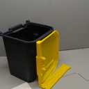 Dog Pooper Scooper, 20L Large Dog Poop Trash Can Outside with Removable Inner Bucket, Poop Trash Can for dog Outdoors with 90 Waste Bags, 37inch Long Handle Stainless Metal Tray & Rake