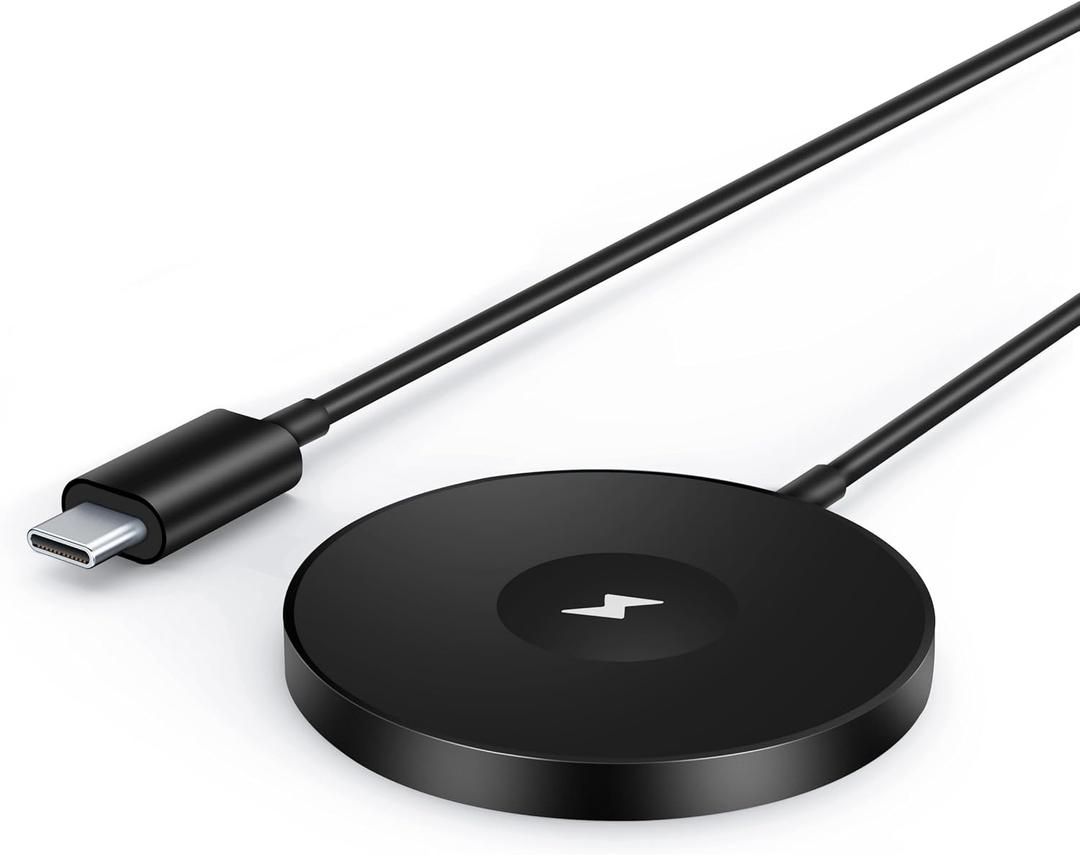 3 in 1 Magnetic Wireless Charging Station, 15W Fast Charger Compatible with iPhone 17/16/15/14/13/12 Series, Apple Watch 9-2/SE, AirPods Pro 3/2/1, for Bedside Desk Travel Home Office (Black)
