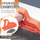 Plasterboard Fast Cutter, Plasterboard Edger, Precise 45 60 Gypsum Board Hand Plane with 10 Blades, Drywall Edge Chamfer Woodworking Hand Tool Cutting for Drywall Plasterboard (45+60)