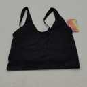 Yummie Women's Jules Seamless Longline Bra Top (Medium-Large, Black)