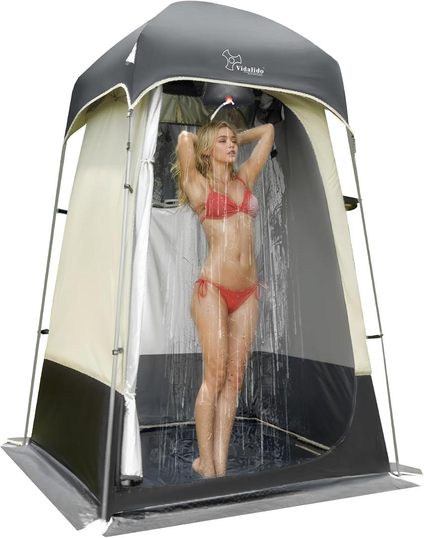 Outdoor Shower Tent Changing Room Privacy Portable Camping Shelters, Medium, 
Size：Open size 55" w x 55" d x 86.5" h Packed size 25" x 7" Weight 13 lbs