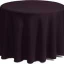 Gee Di Moda Round Tablecloth - 70 Inch Eggplant Round Table Cloth for 24 to 48 Inch Round Tables - Heavy Duty Washable Fabric - for Buffet Table, Holiday Party, Dinner, Wedding & Baby Shower