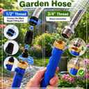 Extendable High Pressure Power Washer Wand for Garden Hose,Jet Nozzle Hydro Jet Washer Tool (17"-26" Adjustable) with Dual Nozzles & Quick Connectors for Gutter Cleaning Car Wash Patio Lawn Watering
