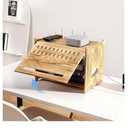 Solid Wood Projector Shelf Router Shelf Projector Stand Router Storage Box Router Cover Organized Modem Cable Power Strip Cable Management Hider Rack by Need Assembly (Flip-top Door)