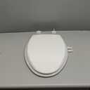 Mayfair Cassel Slow Close Toilet Seat, Easy Clean, Non Slip Premium Wood Seat, Easy Install, Elongated, White