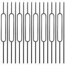 16 Pcs Iron Balusters for Staircase - 44 Inches Wrought Iron Balusters, Balusters for Staircase Interior Satin Black Metal Stair Railing Hollow Deck Spindles - 8 Oval & 8 Straight