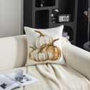 TAJWE Fall Pillow Covers 18x18 Inch Set of 2 Pumpkins Autumn Decorative Pillowcases Farmhouse Seasonal Thanksgiving Harvest Cushion Cases for Sofa Couch Home Decor