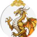 3 x Dragons Christmas Ornaments, Fourth Wing Merch, Wing Dragon Gifts Bookish Decor, 2.75" Glass Fantasy Dragon Ornament for Christmas Tree, Bookshelf & Fantasy Room Decor