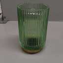 Battery Operated Lamp, Cordless Table Lamp with Timer, Desk Bedside Lamps with LED Warm Light, Glass Small Table Lamp for Bedroom, Bathroom, Living Room, Home Decor - Green