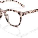 LianSan Reading Glasses for Women - Stylish Blue Light Blocking Computer Readers with Spring Hinge(Leopard,2.25x)