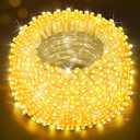 Heceltt Christmas Lights Outdoor, 403FT 1000 LED String Lights 8 Modes and Timer Memory Function Twinkle Fairy Lights IP44 Waterproof Plug in for Xmas Tree Wedding Party Holiday Decor(Warm White)