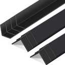 Sasylvia 10 Pcs Wall Corner Protector Guards, Vinyl 1 x 48 Inch, Black Corner Trim Molding, Avoid Scratching Scuffs, Ease Install and Cleaning for Door Countertop Furniture Cabinet Protection