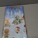 Fancy Land Christmas Tablecloths 3 Pack Gingerbread House Table Cover Snow Disposable Tablecloths Christmas Party Decoration