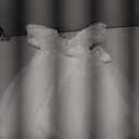 IDOPIP Flower Girl Sequin Lace-up Bow Dress for Kid Wedding Bridesmaid Pageant Party Formal Long Gown Communion Tulle Dresses (5-6 Years, White)