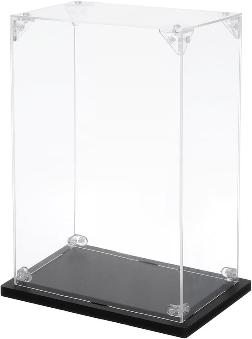MECCANIXITY Acrylic Display Case, 4''x6''x10'' Clear Display Box Assemble Dustproof Display Box Storage Organizer for Collectibles Action Figures
