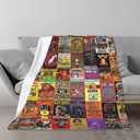 Rock Band Collage Blanket Soft Cozy Music Lovers Fleece Throw Blanket for Kids Boys Girls Gifts Plush Fuzzy Flannel Blankets and Throws for Bed Couch Sofa 80"X60"