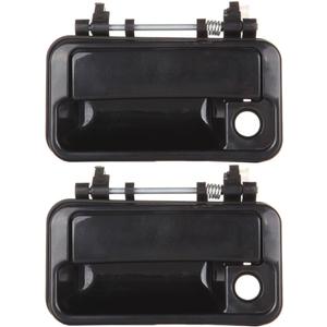 OCPTY Door Handles Exterior Front Driver Left Side Replacement fit 1989-1994 for Geo Metro for Pontiac Firefly for Suzuki Swift Outside Door Handles Smooth Black (Pack of 1)