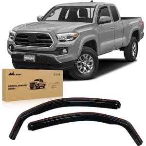 Nilight in Channel Window Deflectors for Toyota Tacoma Access Cab/Tacoma Double Cab 2016 2017 2018 2019 2020 2021 2022 2023 2024 Vent Window Visors, Rain Guards-2PCS