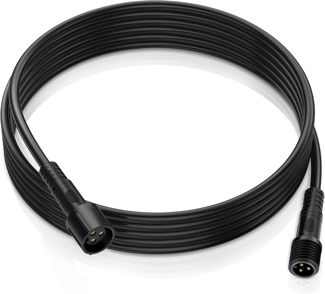 MICTUNING 6.56FT 3Pin Extension Wire Cable Cord for V1 W1 C2 RGB+IC Series Lights and P1s Switch Panel (1 pcs)