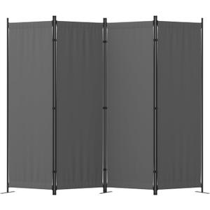 Room Divider, 4 Panel Folding Privacy Screen, 88 Portable Separating with 3 Metal Feet, Partition Room Dividers, Lightweight Freestanding Wall Divider Screen for Office Bedroom Hospital(Grey)