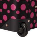 Rockland Fashion Softside Upright Luggage Set, Black/Pink Dot, 4-Piece (14/19/24/28)