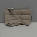 BAGSMART Small Makeup Bag, Puffy Portable Cosmetic Pouch with Charm Zipper, Water-Resistant Travel Organizer for Women (Camel, Small)