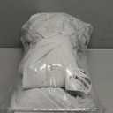 MIULEE White Pinch Pleated 100% Blackout Linen Curtains for Bedroom, Room Darkening Memory Trained Light Blocking Window Curtains 84 inches Long for Living Room, Black Out Pleat Drapes, 2 Panels