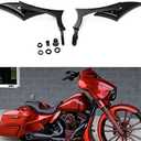 Motorcycle Black Blade Rear View Mirrors Sportster Mirror Compatible with Harley Road King Road Glide Cruiser Bobber Chopper Sportster 883 1200