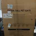 51'' Extra Tall Cat Gate Barrier for Doorways Hallways, Pressure Mounted Pet Dog Gates No Drilling Easy Walk Thru, Cat Fence Indoor Climb Proof 30-33'' Wide (White)