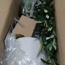 6ft Lifelike Artificial Olive Tree with Light, White Pot, Moss & LED