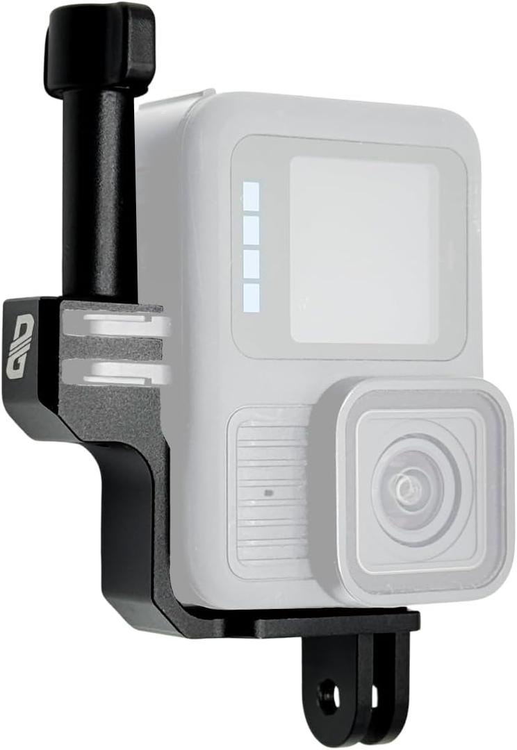 Dango Design Vertical Mount L-Bracket Elbow Adapter for GoPro Hero 9/10/11/12/13 Black | 90 Degree Rotation | CNC Aluminum