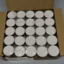 Stonebriar 50 Count White Unscented Smokeless Long Burning Tea Light Candles with 6-7 Hour Burn Time