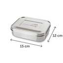 LunchBots Medium Trio II Snack Container - Divided Stainless Steel Food Container - 3 Sections for Snacks On the Go, Dishwasher Safe - Stainless Steel