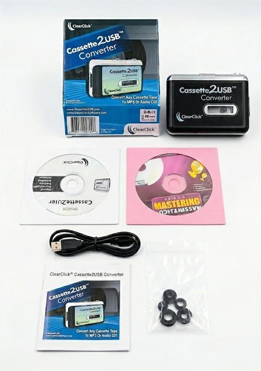 Cassette Tape Player – Portable Tape Player Audio Cassette to Digital Converter, Compatible with Laptops and Personal Computers Convert Cassette Tape Recorder to iPod Format (Silver)