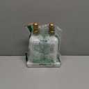 Gold Soap Dispenser Set, Glass Soap Dispenser with Stainless Steel Pump, Perfect for Modern Kitchen Counter Decor. (Gold 16.9 oz)