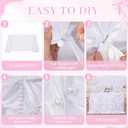 SoarDream White Table Cloth Rectangle Table Cover DIY Satin Tablecloth 90x90inch for Wedding Birthday Party Banquet Decoration