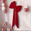Muoxi Large Bow Big Coquette Bow Giant Bow for Backdrop Party Wedding Birthday Baby Shower Room Wall Decor Christmas Tree Decoration 24×47Inch (Burgundy)