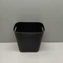 UUJOLY Plastic Small Trash Can Wastebasket, Garbage Container Basket for Bathrooms, Laundry Room, Kitchens, Offices, Kids Rooms, Dorms, 3.5 Gallon, Black