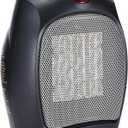  Ceramic Space Heater, Portable Indoor Heating Solution, With Overheat and Tip-Over Protection, Thermostat, Non-Oscillating, 1500W, 7.52"D x 6.34"W x 9.45"H, Black