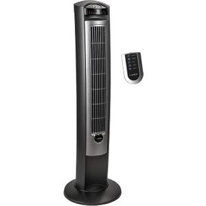 Lasko Oscillating Tower Fan with Remote, Quiet Floor Fans for Bedroom, 42", Silver T42951