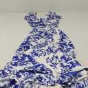 Womens Summer Sexy 2 Pieces Outfits Ruffle Floral Tank Top Wrap Boho Tropical Long Skirt Set Clubwear Dresses, Size S 