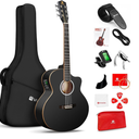 Vangoa 3/4 Electric Acoustic Guitar Kit for Beginner, Spruce Top, 4-Band EQ
Built-in tuner & truss rod, 36" small size, sapele back & sides, low-action, complete accessories, padded gig bag, right hand