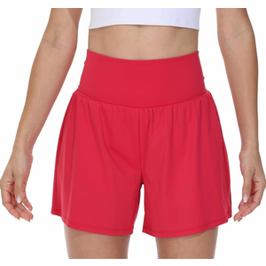 Blaosn Flowy Running Shorts Women Workout Athletic Gym Yoga High Waisted with Pockets Cute Sweat Short Pants Casual Summer S 